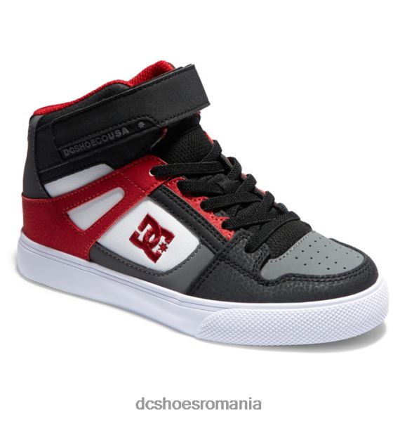 DC Shoes pantofi cu dantelă elastică pură pentru copii X0FD0539 alb/gri/rosu