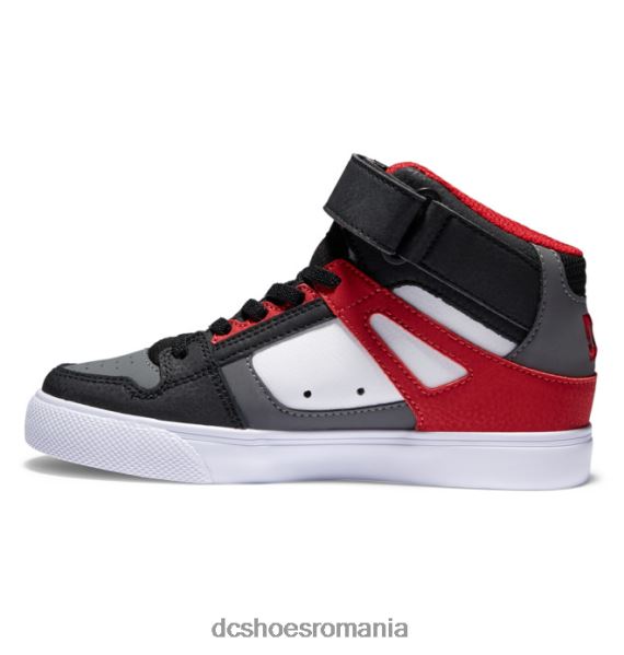 DC Shoes pantofi cu dantelă elastică pură pentru copii X0FD0539 alb/gri/rosu