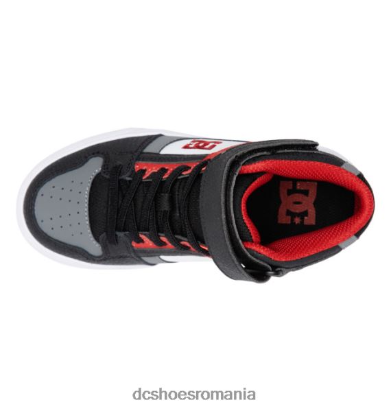 DC Shoes pantofi cu dantelă elastică pură pentru copii X0FD0539 alb/gri/rosu