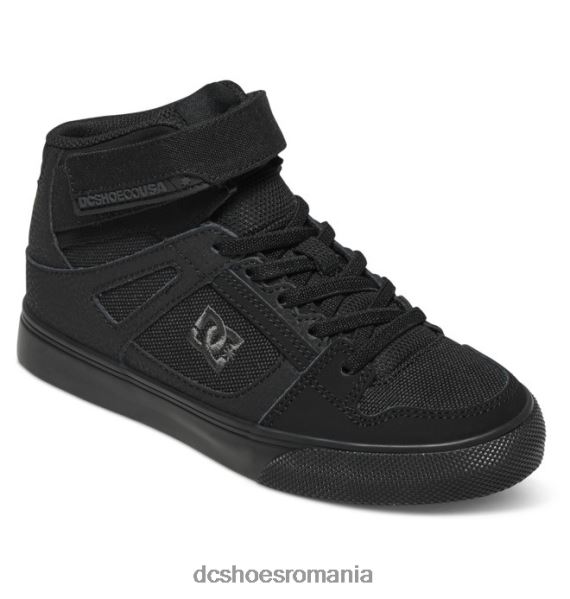 DC Shoes pantofi cu dantelă elastică pură pentru copii X0FD0543 negru
