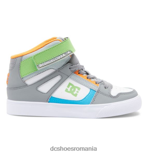DC Shoes pantofi cu dantelă elastică pură pentru copii X0FD0567 gri/alb