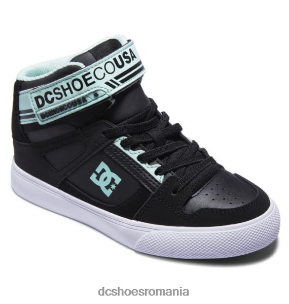 DC Shoes pure hi ev - pantofi înalți pentru fete X0FD0545 negru/verde