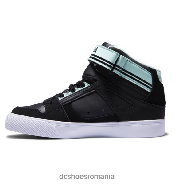 DC Shoes pure hi ev - pantofi înalți pentru fete X0FD0545 negru/verde