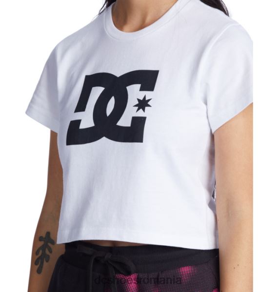 DC Shoes tricou decupat dc star de damă X0FD0472 alb