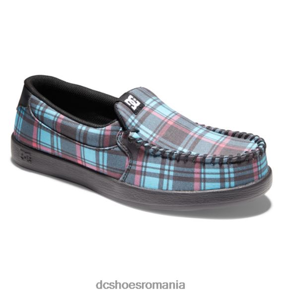 DC Shoes pantofii sclipici pentru femei X0FD0433 carouri albastre