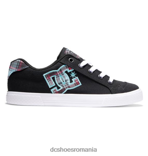 DC Shoes pantofi chelsea de damă X0FD0440 negru/ carouri/alb