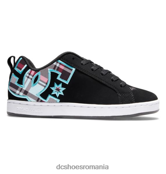 DC Shoes pantofi graffik de curte pentru femei X0FD0460 carouri negru/c albastru