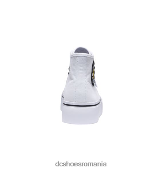 DC Shoes pantofi înalți cu platformă manuală de damă X0FD0471 alb/negru/floare